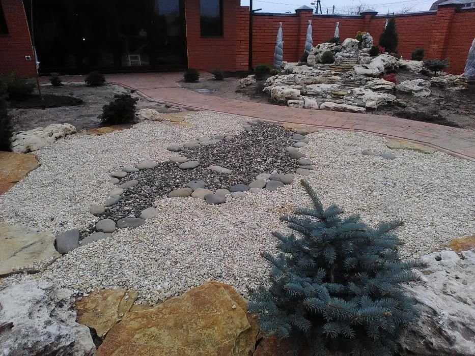 Ландшафтный дизайн, озеленение, укладка каминов
