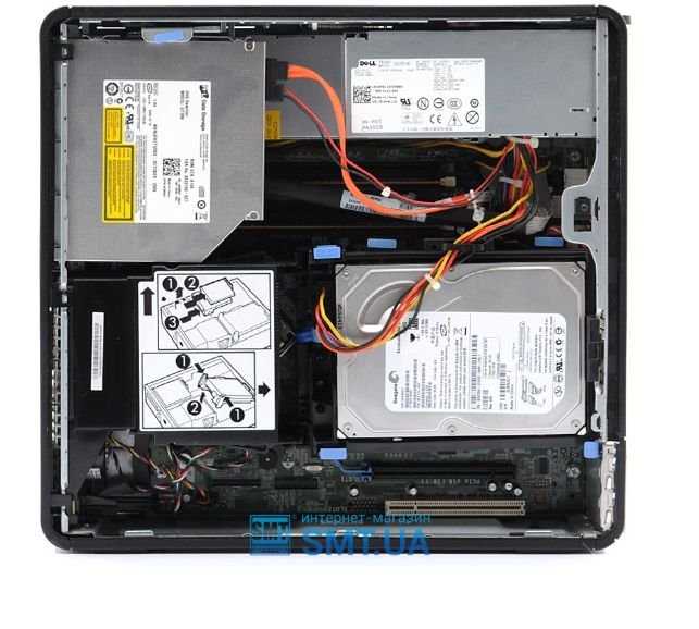 Персональный компьютер Dell Optiplex 760 SFF Intel Core E7500 DDR2 2 G