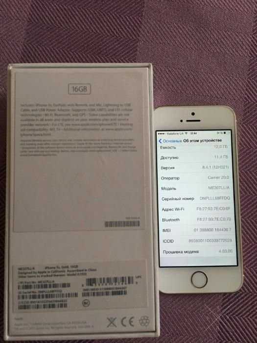 iPhone 5s 16GB gold newerlocked