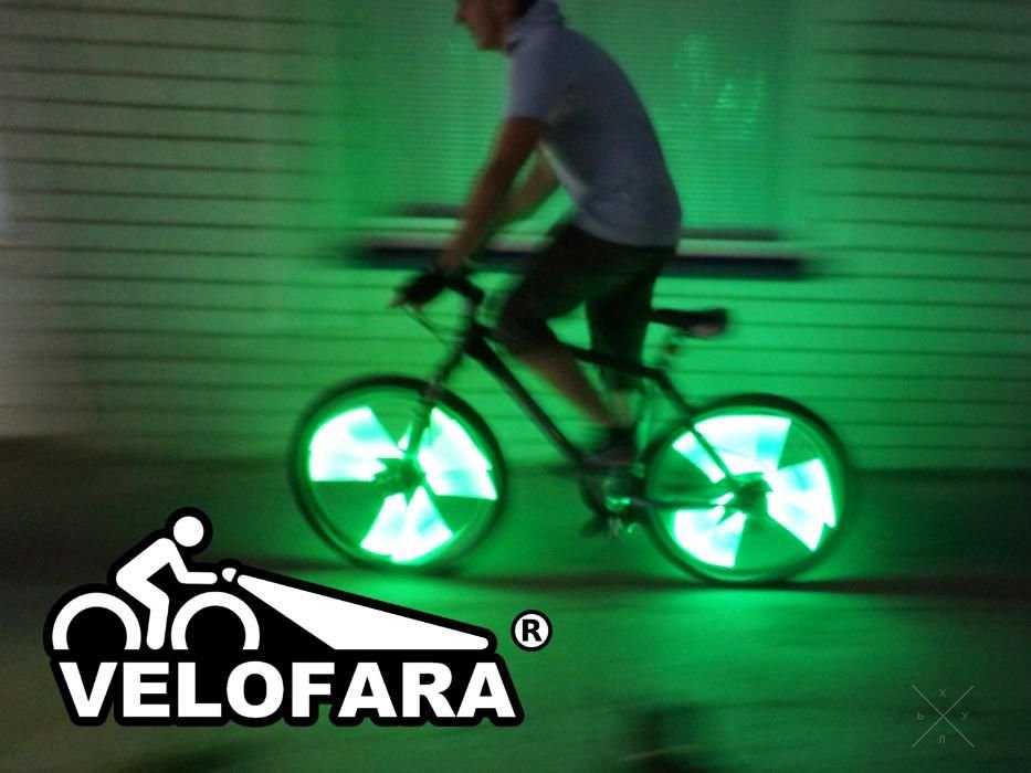 Велоподсветка на колеса велосипеда.Яркое велосипедное освещение led