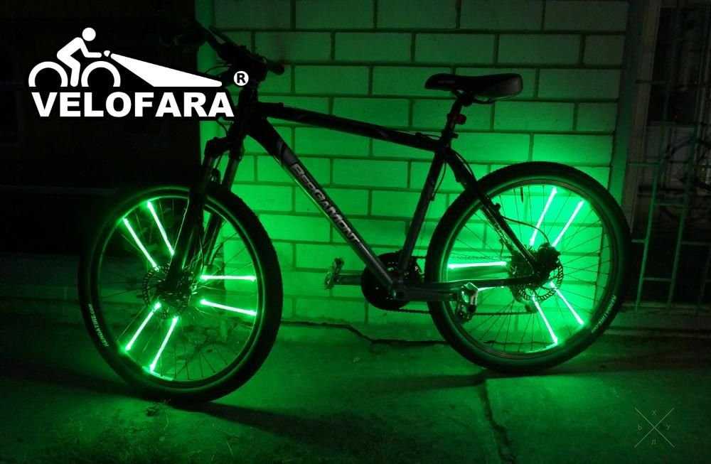 Велоподсветка на колеса велосипеда.Яркое велосипедное освещение led