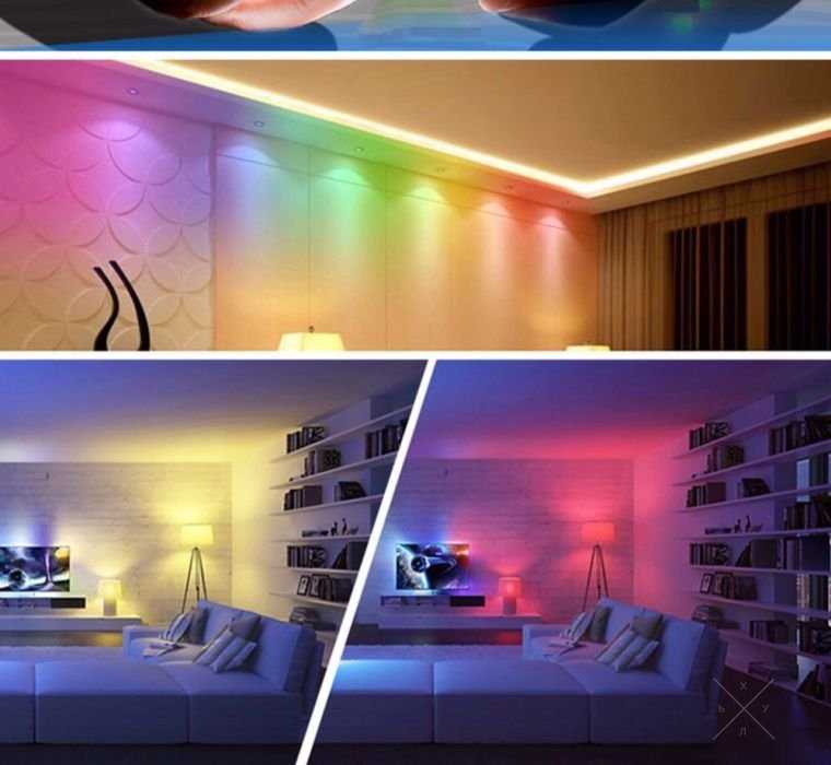Светодиодная лампа, освещение. RGB,16 цветов. Энергосберегающая, декор
