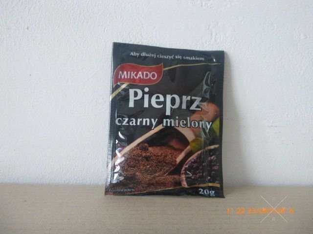Черный молотый перец ТМ Микадо 20 г (Польша).
