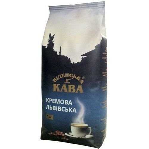 Кофе в зернах "Віденська кава" Кремова, 1кг (Виденська кава Кремовая)
