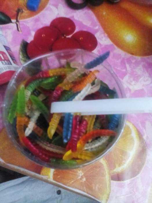 В НАЛИЧИИ Вкусные желейные червячки 150штук