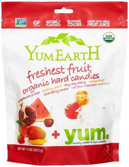 Органические фруктовые конфеты YumEarth из США в упаковке 370г