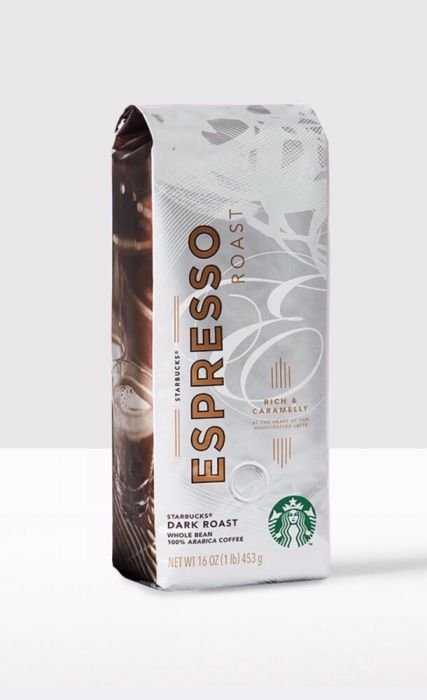 Кофе STARBUCKS Espresso Roast, Whole Bean, 453g(1LB),оригинал/США