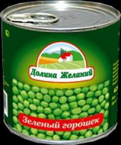 Кукуруза, Горошек консервированные
