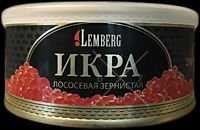 Купить красную икру Lemberg (оригинал) 250 гр с доставкой по Киеву!