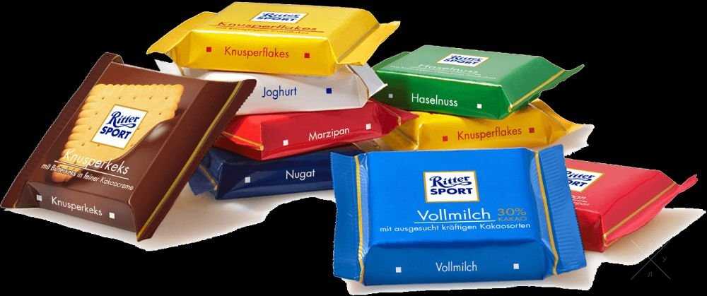 Шоколад Ritter sport в наличии (Германия)