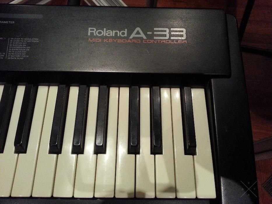 MIDI клавиатура ROLAND A-33 + MIDI модуль ALESIS NanoPiano +аксессуары