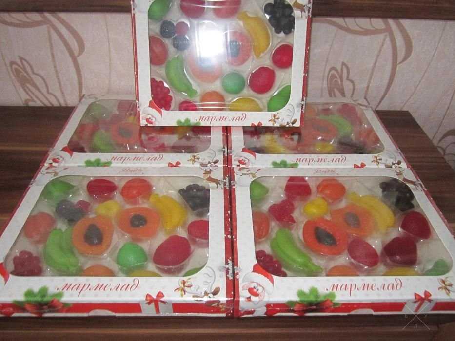 Подарок на Новый год - Мармелад Игрис Фрукты новогодняя упаковка