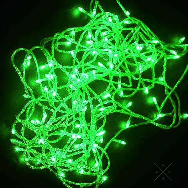 Светодиодная гирлянда `Проводная` 100 LED, белый шнур