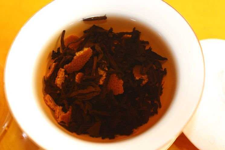Чай в мандарине, пуэр Юньнань, в упаковке, цитрусовый вкус, ароматный