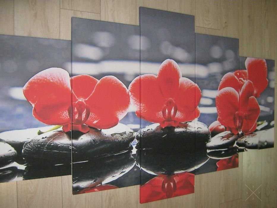 Модульная картина на холсте ОРХИДЕИ, печать на холсте,