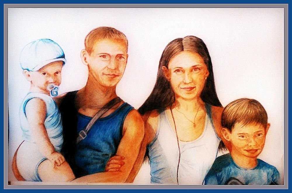 Портреты по фото, карандашом