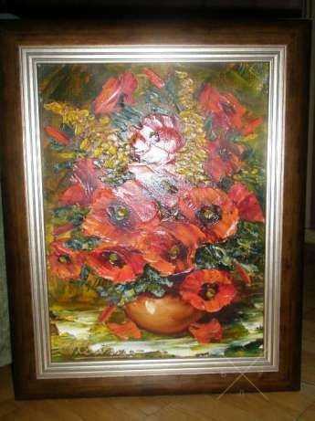 Картина «Маки» 2010 г. - холст, масло, 40×30 Соколова Т. В.