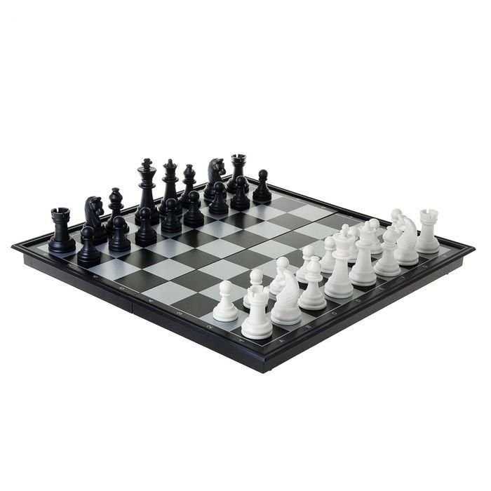 Игра настольная 3 в 1: нарды, шахматы, шашки, поле 32 × 32 см