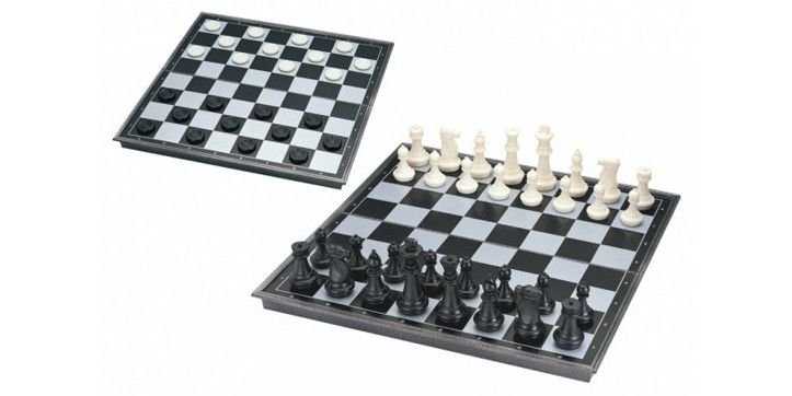 Игра настольная 3 в 1: нарды, шахматы, шашки, поле 32 × 32 см