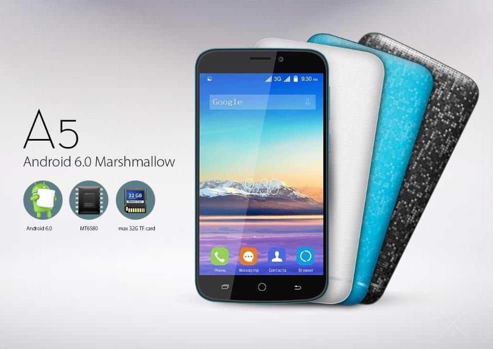 Blackview A5 (2 сим, 4 ядра, 1+8ГБ, Android 6). Гарантия 2 года.