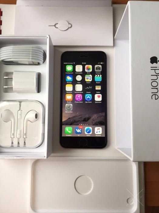 Apple iPhone 6 space gray 16gb Neverlock Идеальный Полный Комплект