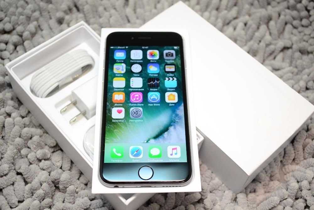 ОТЛИЧНЫЙ iPhone 6 128gb Space Gray Neverlock! ГАРАНТИЯ от МАГАЗИНA!