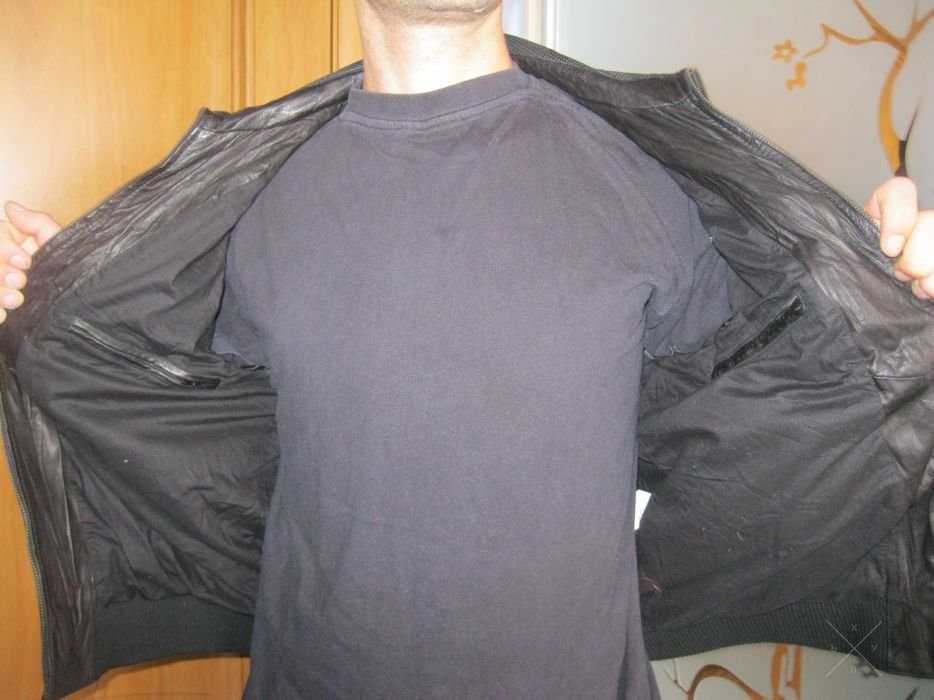 Мужская Курточка, куртка, ветровка кожа Zara Men evr.XL, новая!!!
