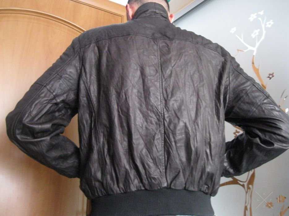 Мужская Курточка, куртка, ветровка кожа Zara Men evr.XL, новая!!!