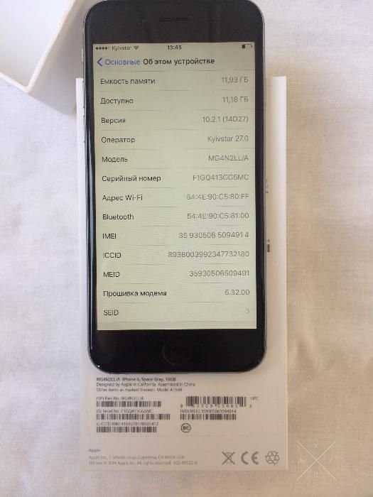 iphone 6 16 GB Neverlock space gray