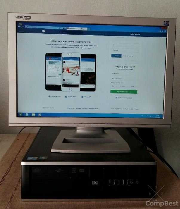 Офисный компьютер ПК для бухгалтерии HP 8000 Intel Core 2 Duo 2 ядра