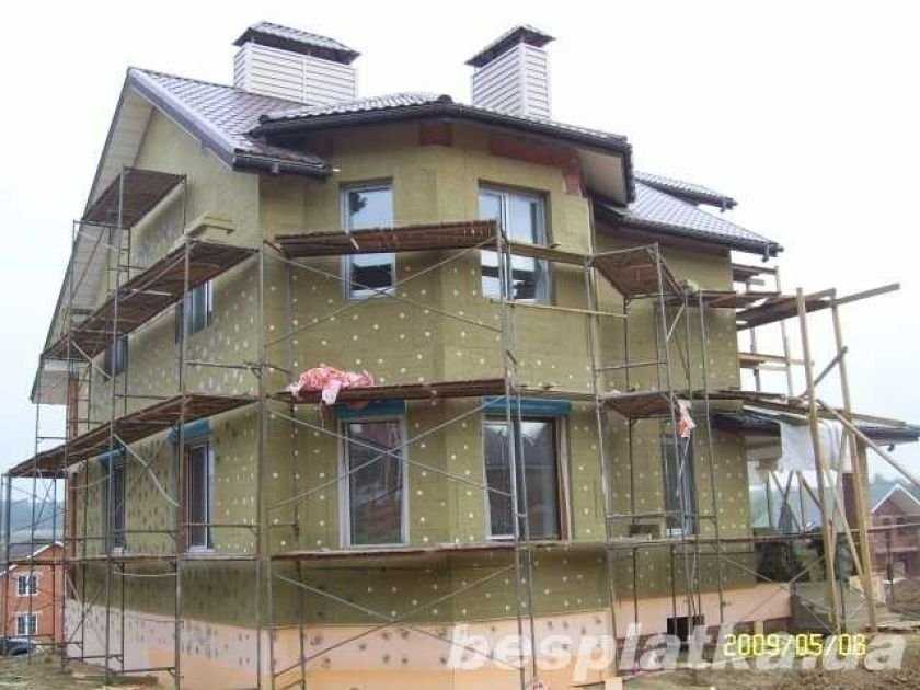 Фасадные работы.Утепление фасадов домов стен.Короед.Аренда лесов