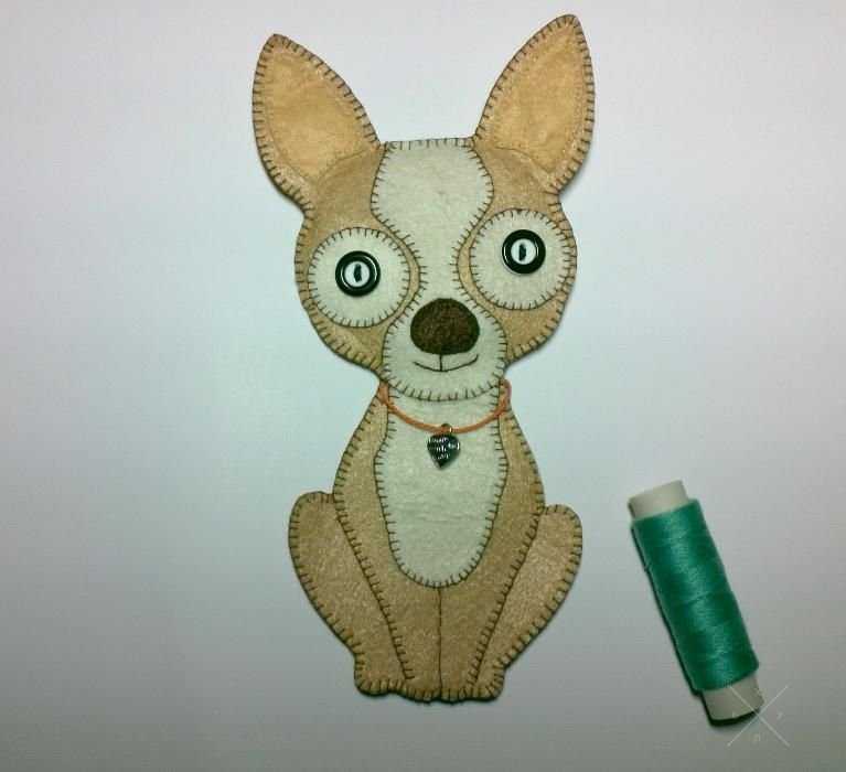 Собака из фетра (ручная работа Hand Made)