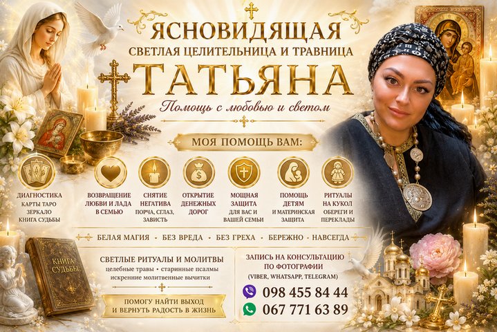 Ясновидящая в Киеве которая действительно помогает. Снятие негатива. Обряды на любовь.