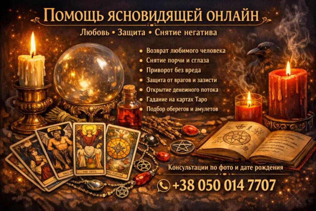 Услуги таролога онлайн. Любовная магия. Снятие негатива.