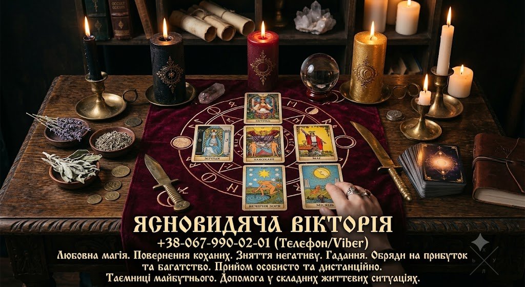 Гадання Таро, повернення коханих, зняття негативу. Сильна магічна допомога у Києві.
