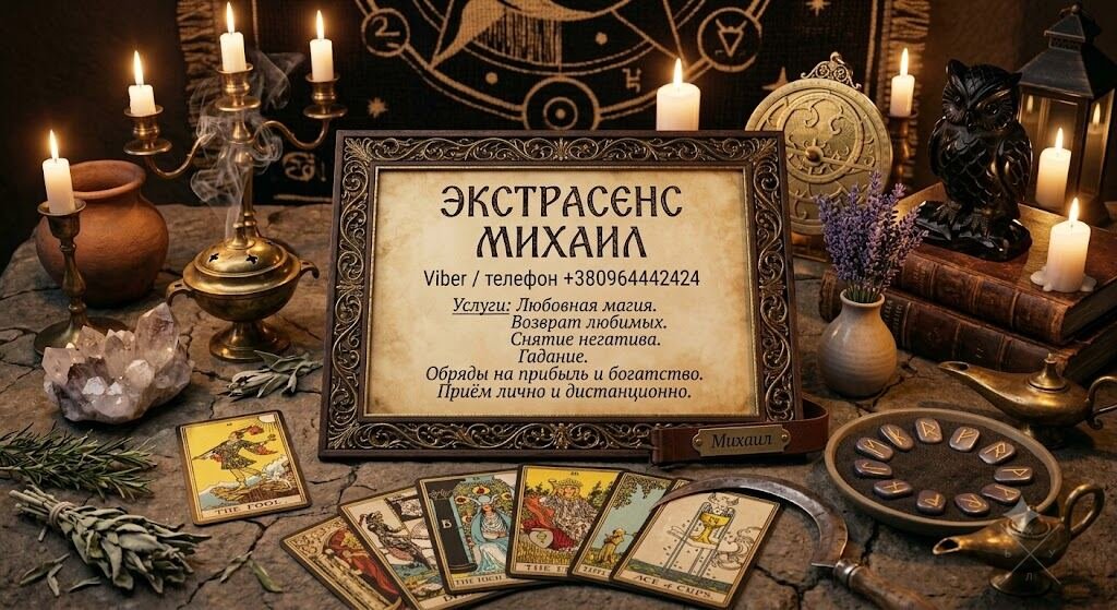 Сильный экстрасенс и таролог в Днепре: любовная магия, снятие порчи, помощь в сложной ситуации.