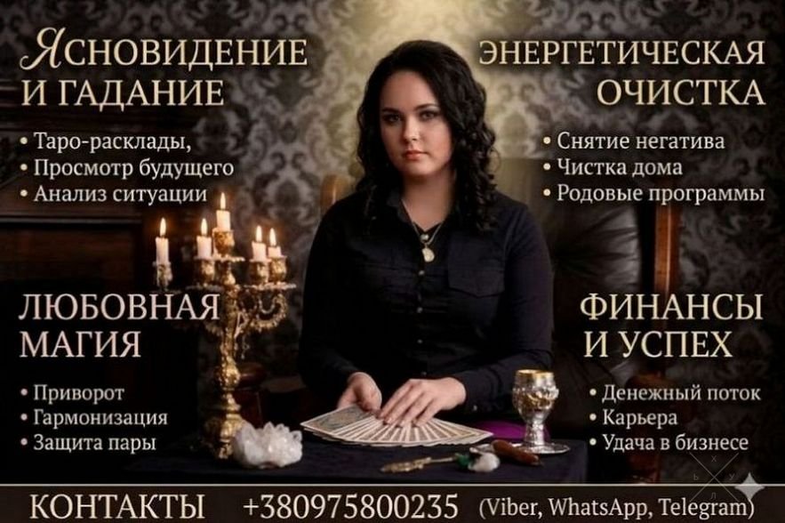 Ясновидящая Днепр. Снятие негатива. Предсказание судьбы.