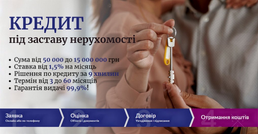 Кредит у Києві під заставу нерухомості до 15 000000 грн