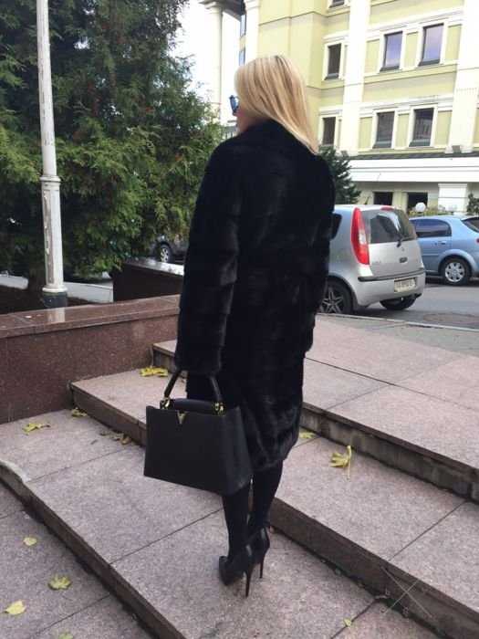 Норковая шуба халат с поясом