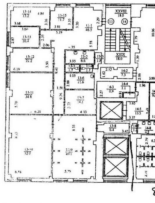 Офисный блок в аренду 283 кв.м. 4 этаж