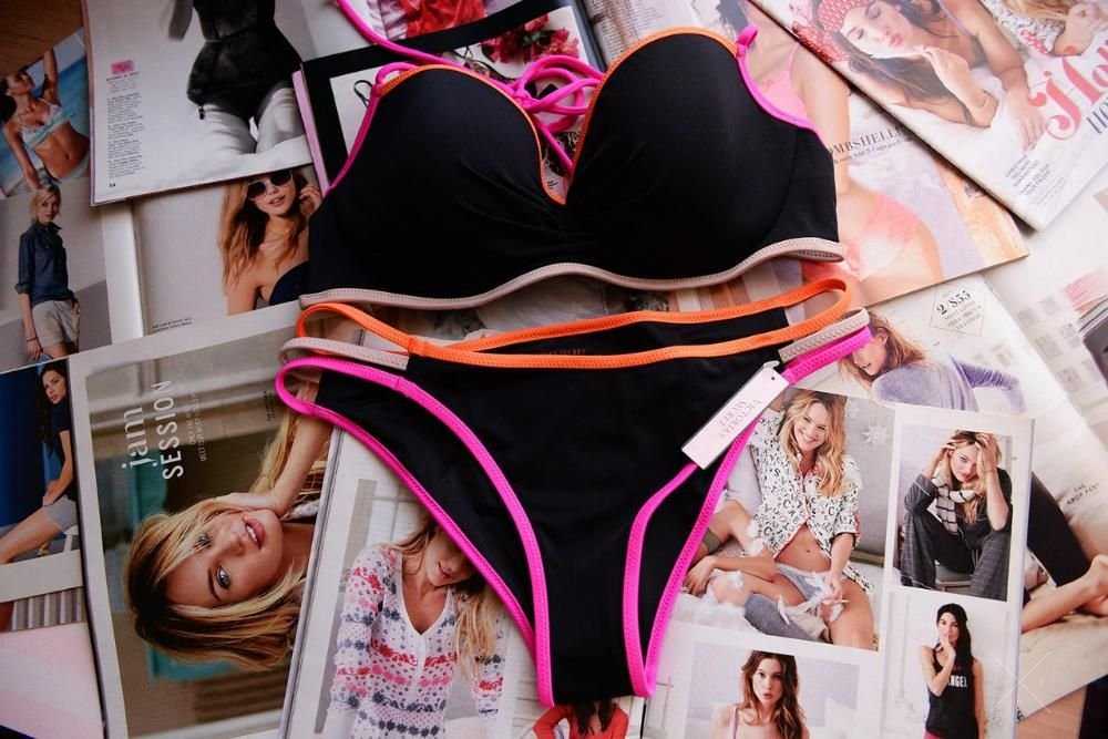 Купальник Victoria's Secret Halter оригинал черный, мульти