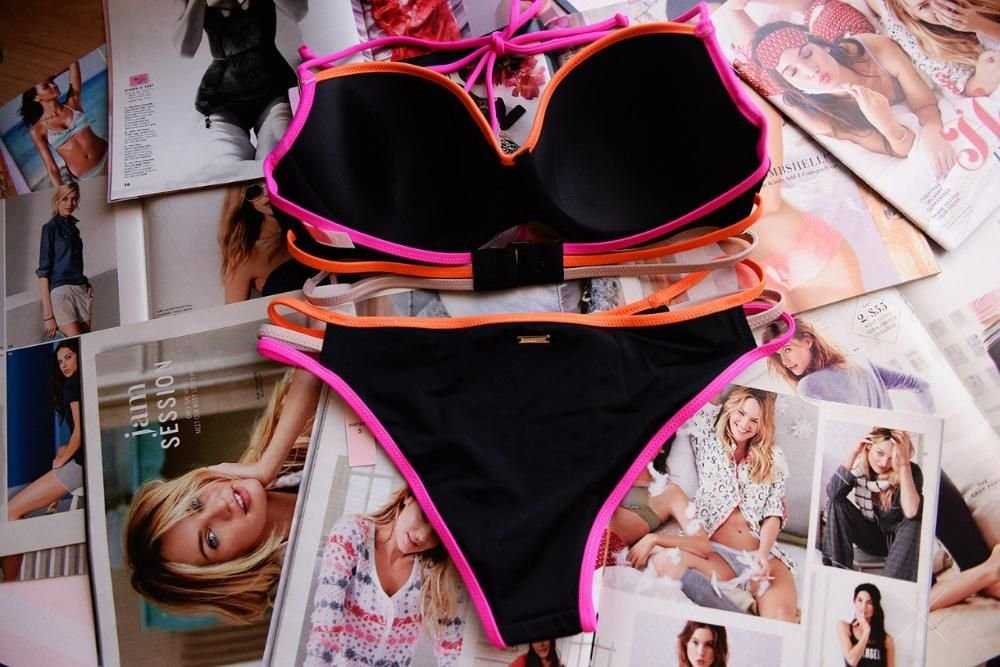 Купальник Victoria's Secret Halter оригинал черный, мульти