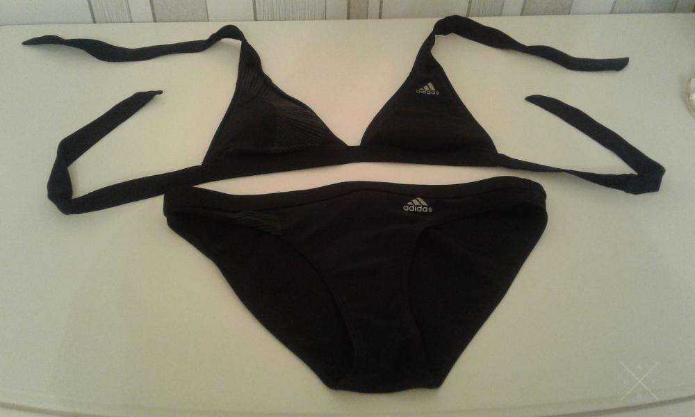 Adidas купальник цвет черный р. S
