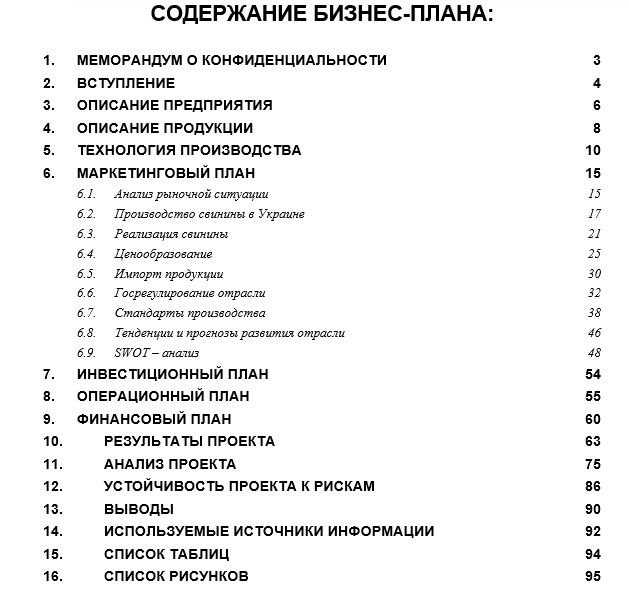 Бизнес-план, ТЭО. Свиноферма. Голландская, канадская технологии.