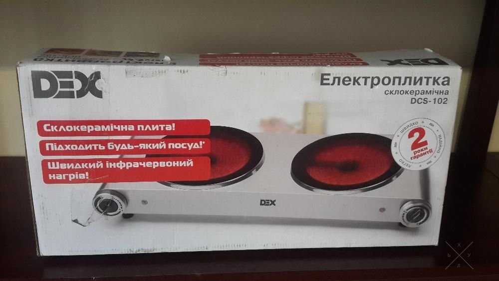 Электроплитка DEX DCS-102. Настольная. Стеклокерамика.