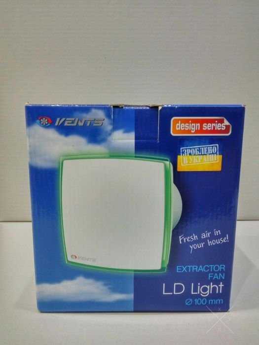 Вентилятор Vents 100 LD light с подсветкой.
