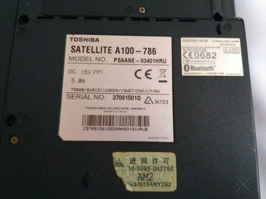 Ноутбук Toshiba Satellite A100-786