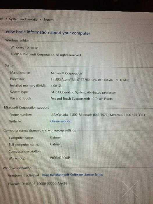 Microsoft Surface 3 + клавиатура