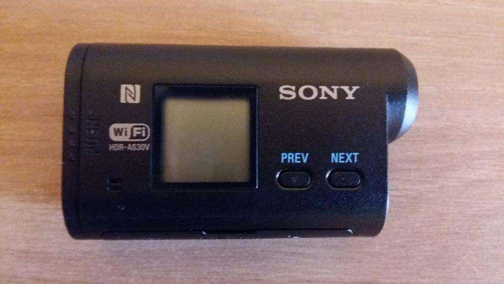 Экшн камера Sony AS30V с Wi-Fi и GPS + пульт с экраном + крепления