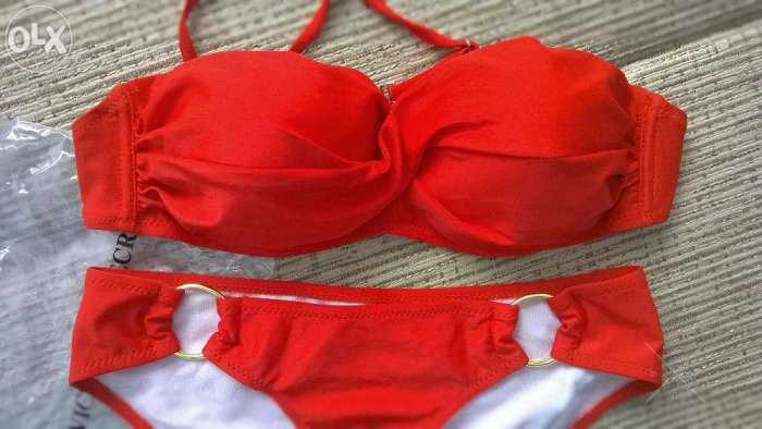 Купальник Victoria's Secret красный с кольцами на плавочках